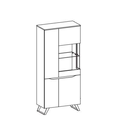 Design Vitrine Kommode Anrichte Side Schrank Regal Luxus Wohnzimmer Schränke Neu