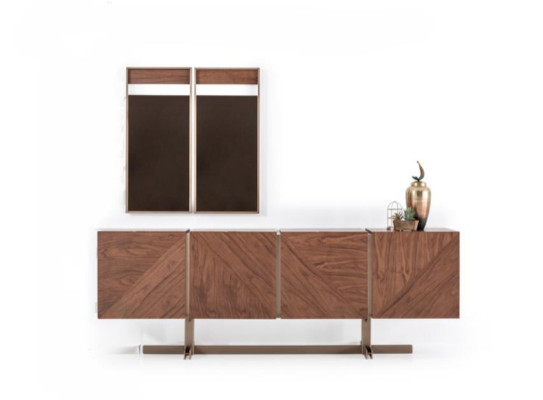 Esszimmer Esstisch Gruppe Stühle Sideboard 8tlg Holz Tisch Braun Essgruppe