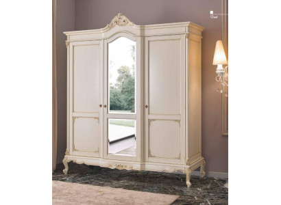 Kleiderschrank Schrank Schlafzimmer Garderobe Massivholz Barock Italienische Möbel neu