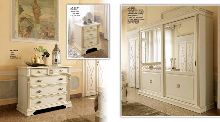Bett + 2x Nachttisch 3 tlg. Schlafzimmer Set Massivholz Designer Luxus Schlafzimmer Barock