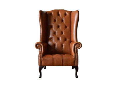 Sessel Ohrensessel Chesterfield Luxus Sitzer Wohnzimmer Braun Neu