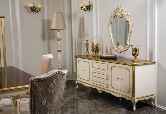 Französischer Esstisch Esszimmer Tisch Klassische Barock Rokoko Neu