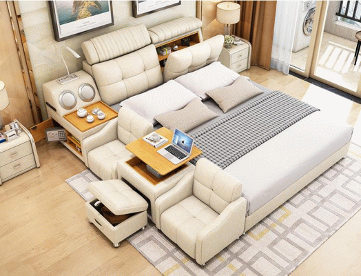 Bettgestell Betten 180x200cm Hotel Multifunktion Bett Doppelbetten
