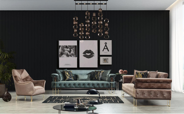 Luxus Dreisitzer braun Sofa 3 Sitzer Sofas Design Modern Design Möbel