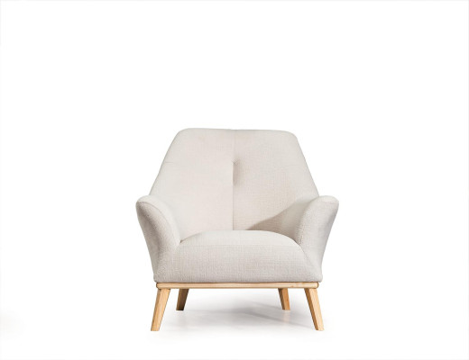 Relax Club Sessel 1 Sitzer weiß Wohnzimmer Luxus Design Möbel Textil
