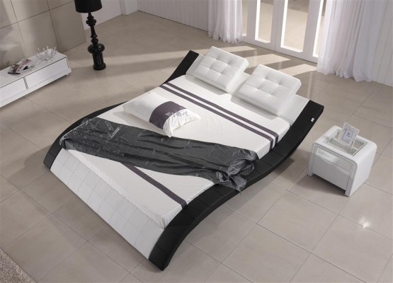 Luxus Doppel Hotel Ehe Betten Holz Schlaf Zimmer Leder Bett Polster