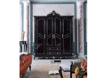 Klassischer Kleiderschrank Schränke Schlafzimmer Schrank Holz Möbel Barock Neu