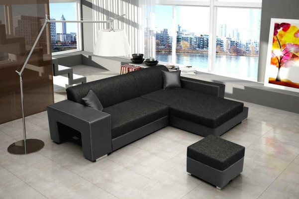 Schlafsofa Eck Sofa Couch Bettfunktion Polster Eck Garnitur Schlaffunktion Neu