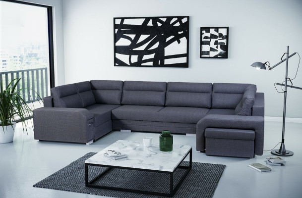 XXL Wohnlandschaft Ecksofa Sofa Couch Polster Garnitur Designer U-Form Ecke Neu