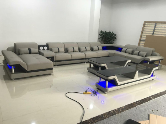 Design Sofa Komplettset Garnitur Polster Ecksofa Eckcouch Couch Sideboard Tisch