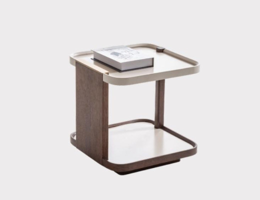 Moderner Braun Beistelltisch Designer Wohnzimmer Holz Quadratisch neu