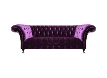 Komplette Lila Chesterfield Sitzmöbel Wohnzimmer Designer Textilsofas