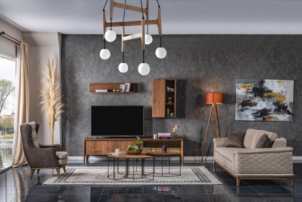 Dreisitzer Sofa 3 Sitzer Luxus Sofas Wohnzimmer Möbel Einrichtung Stoff Design