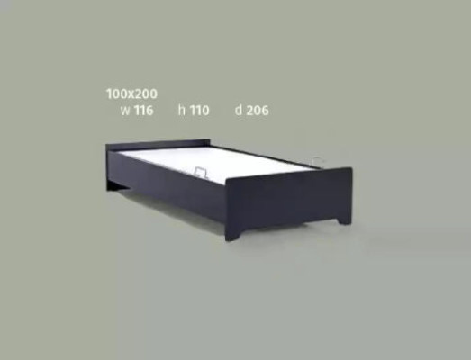 Bett Einzelbett Betten Schlafzimmer Kinderzimmer Bettgestell 100x200cm