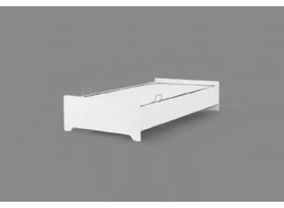 Holzbett 100x200 Einzel weiß Jugendbett im Kinderzimmer Bettrahmen