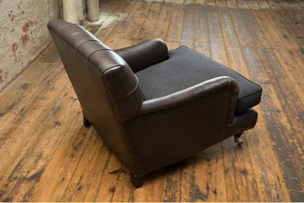 Lounge Club Sofa Sessel Couch Stuhl Fernseh Relax Leder Chesterfield Polster