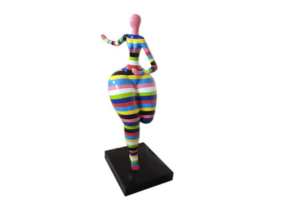 Tanzende Figur Abstrakte Wohnzimer Dekoration Designer Statuen Bund bemalt 130cm