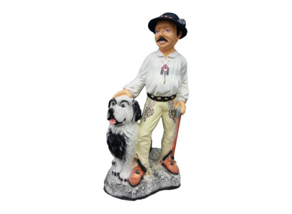 Hirte mit Hund Deko Figur Statue Skulptur 100 cm Figuren Statuen Skulpturen P110