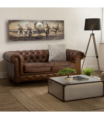 jvmoebel ®  Leder Sofa Couch - Design Polster Zweisitzer Couch Garnitur Braun