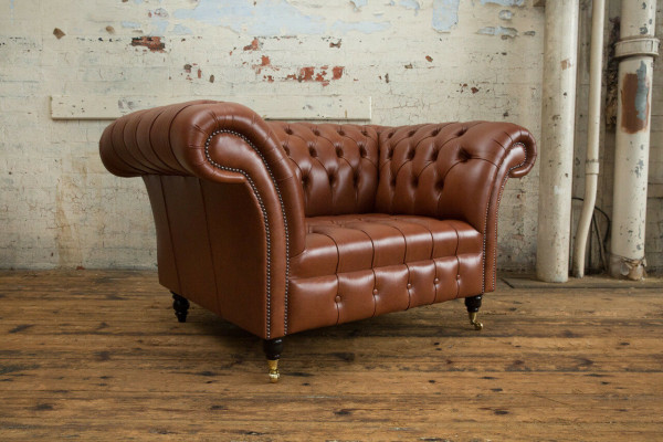 Chesterfield Sessel Fernseh Couch 1 Sitzer Sofa Stoff Polster Neu Textil Couchen