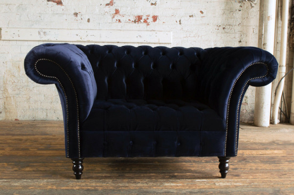 Chesterfield Sofa Couch Polster Garnitur 1,5 Sitzer Sofas Klassisch Einsitzer