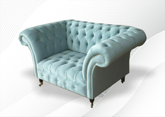 Chesterfield Sessel Design Polster Sofa Couch Couchen Sofas Textil Möbel Neu