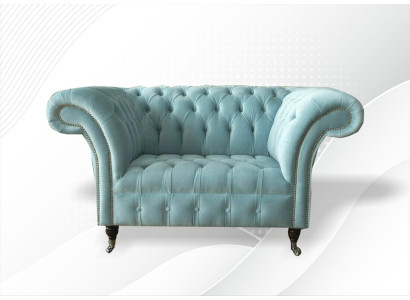 Chesterfield Sessel Design Polster Sofa Couch Couchen Sofas Textil Möbel Neu