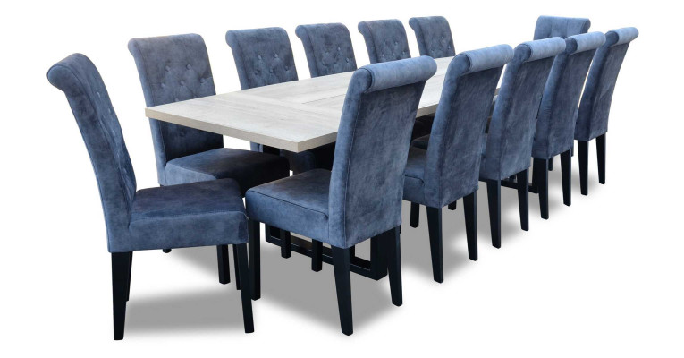 Esstisch 12 x Stühle Esszimmer Set Essgruppe Moderne Stuhle Tisch 13tlg.