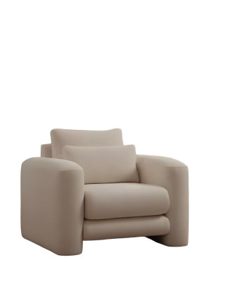 Weißer Polstersessel Moderner Wohnzimmer Einsitzer Edler Cocktailsessel
