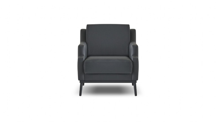 Arbeitszimmer Set Dunkelgrau 3-Sitzer Sessel Einfarbig Modern Design
