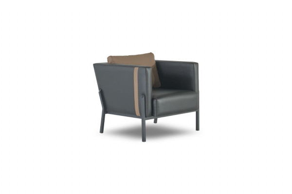 Arbeitszimmer Sitzmöbel Luxuriöser Kunstleder 2-Sitzer 2x Ledersessel