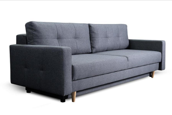 Stil, Strenge und Komfort sind die Hauptvorteile dieses komfortablen und praktischen ausziehbaren 3-Sitzer-Sofas 