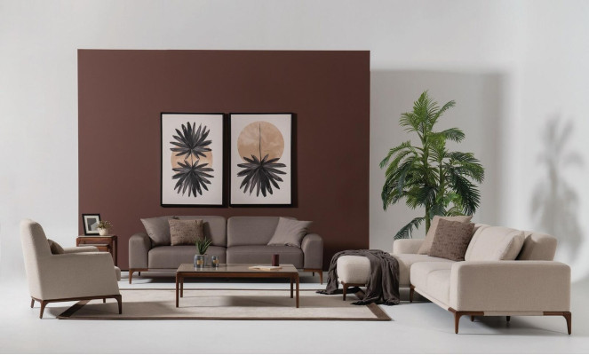 Wohnzimmer Sofa Couch Dreisitzer Design Luxus Couchen Möbel braun