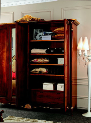 Schrank Kleiderschrank Wohnzimmer Schränke Stil Möbel Holz Italienische Möbel