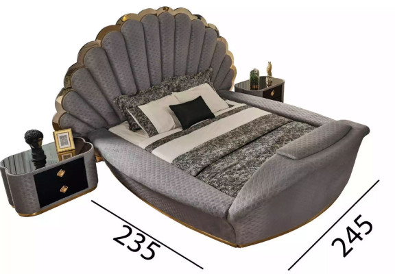 Luxus Bett Design Betten Möbel Doppelbett Schlafzimmer Königlich 200x200 cm