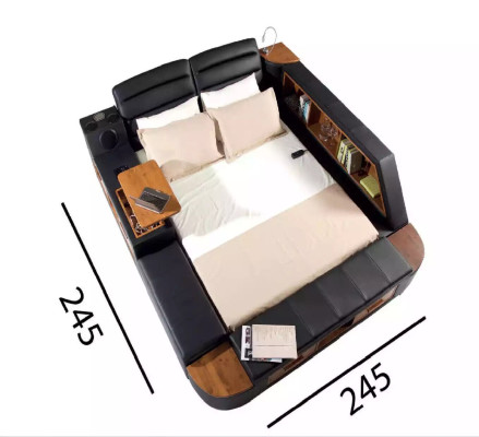 Multifunktion Bett Doppelbetten Modernes Bettgestell Betten 180x200cm Hotel Neu