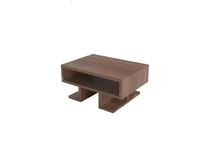 Mesa moderna de sala de estar com prateleiras móveis
