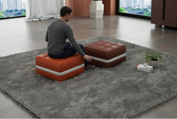 Design Polster Hocker Fußhocker Ottomane Sitz Gepolstert Pufa FT002