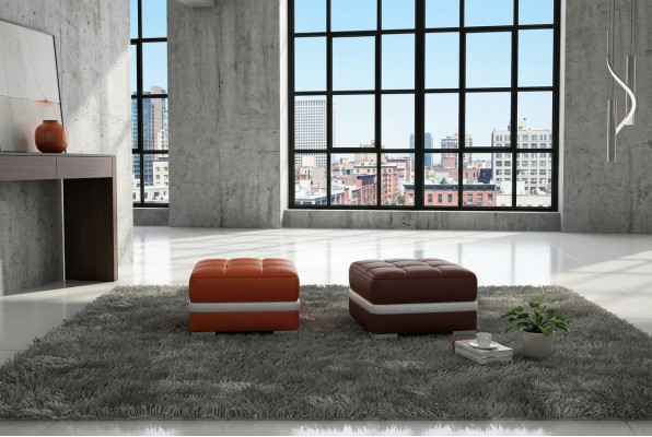 Design Polster Hocker Fußhocker Ottomane Sitz Gepolstert Pufa FT002
