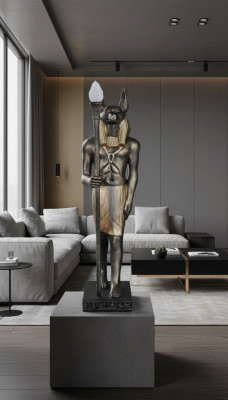 Design Ägyptische Figur Statue Skulptur Figuren Skulpturen Dekoration Neu P2875x1335