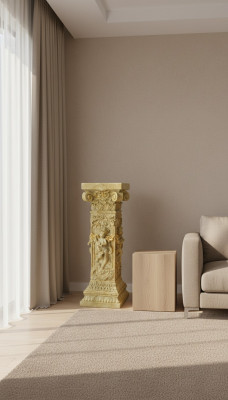 Design Säule Amoretten Skulpturen Figuren Dekoration Deko Ständer Blumen Sockel
