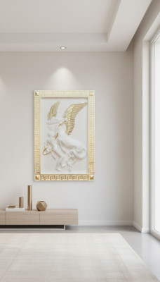 Pegasus Wandrelief Antik Stil Relief Wand Gemälde Antike Handarbeit Bild Pferd