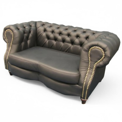 Chesterfield Lincoln 2 Sitzer Couch Polster Sofas Couchen Design Sofa Club Leder