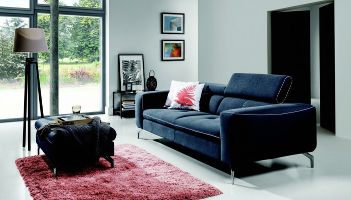 Chesterfield 3 Sitzer Designer Sofa Couch Polster Sofas Couchen Textil Stoff Neu