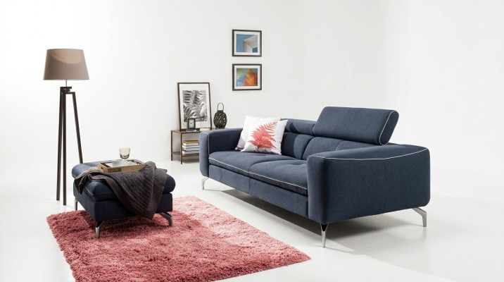 Chesterfield 3 Sitzer Designer Sofa Couch Polster Sofas Couchen Textil Stoff Neu