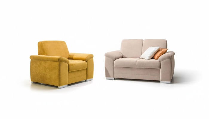 Sofagarnitur Set Polster Textil Stoff Couch 2+1 Sitzer Set Stoff Textil Couchen