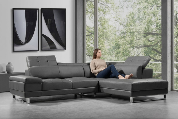Design Ledersofa Sofa Couch Polster Ecke Sitz Garnitur Wohnlandschaft