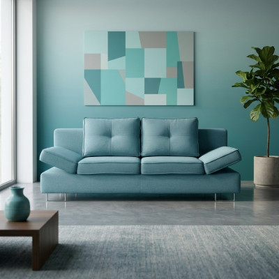 Schlafcouch 3 Sitzer Schlafsofa Bettfunktion Büro Wohnzimmer Couch Sofa Polster
