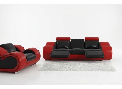 Ledersofa Couch Wohnlandschaft 3 Sitzer Design Modern Sofa 3SitzerBerlin