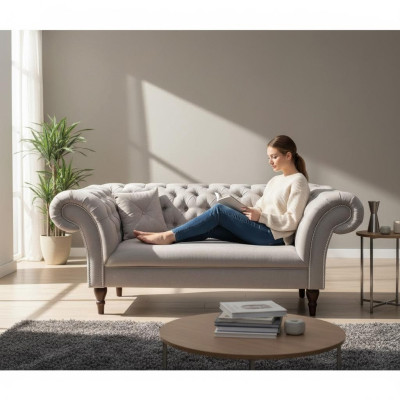 Chesterfield Design Sofa Couch 2 Sitzer Polster Sofas Couchen 2er Garnitur Neu